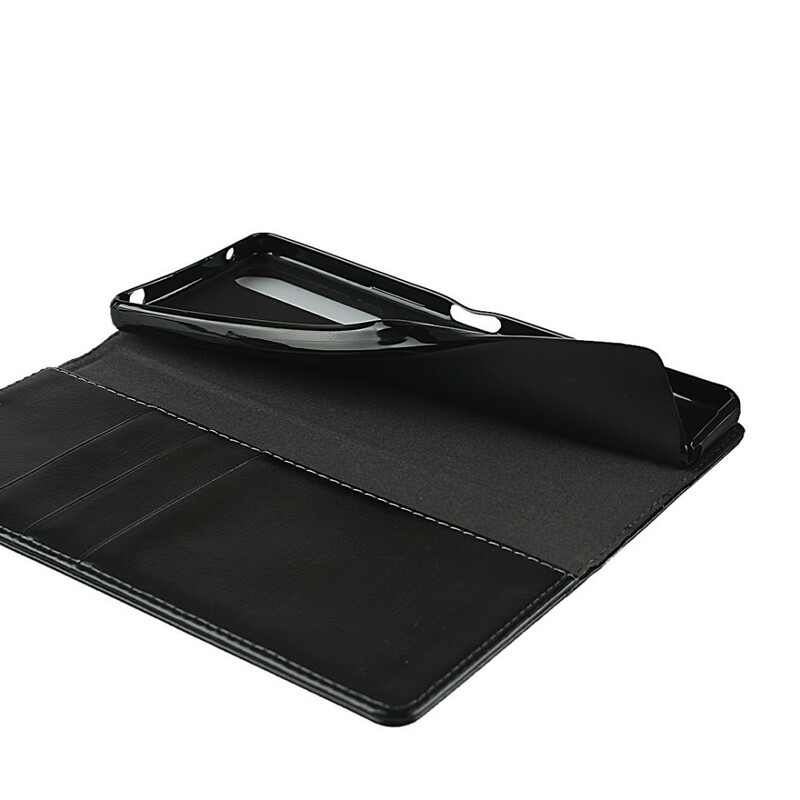 Flip Cover Sony Xperia 1 II Cuir Véritable Pureté Flip Cover Sony Xperia 1 II Cuir Véritable Pureté