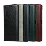 Flip Cover Sony Xperia 1 II Cuir Véritable Pureté Flip Cover Sony Xperia 1 II Cuir Véritable Pureté