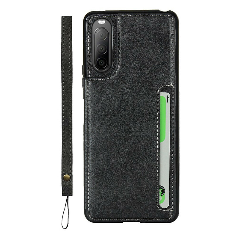 Coque Sony Xperia 10 II Porte-Cartes Support et Lanière Coque Sony Xperia 10 II Porte-Cartes Support et Lanière