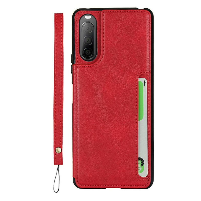 Coque Sony Xperia 10 II Porte-Cartes Support et Lanière Coque Sony Xperia 10 II Porte-Cartes Support et Lanière