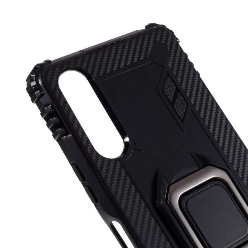 Coque Sony Xperia 10 II Ring et Fibre Carbone Coque Sony Xperia 10 II Ring et Fibre Carbone