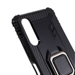 Coque Sony Xperia 10 II Ring et Fibre Carbone Coque Sony Xperia 10 II Ring et Fibre Carbone