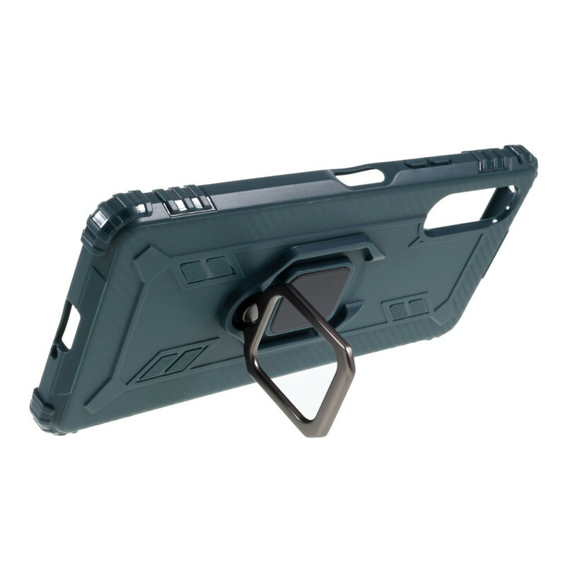 Coque Sony Xperia 10 II Ring et Fibre Carbone Coque Sony Xperia 10 II Ring et Fibre Carbone