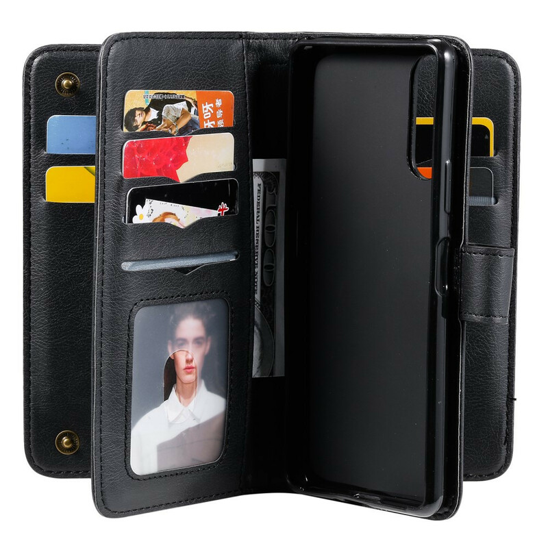 Housse Sony Xperia 10 II Multi-fonctions 10 Porte-Cartes