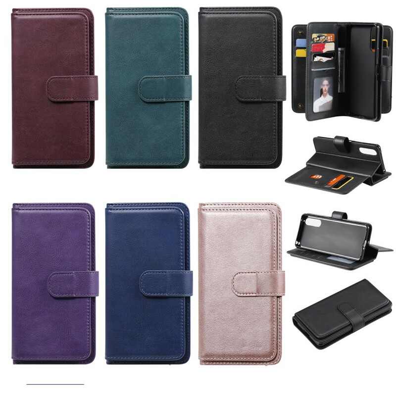 Housse Sony Xperia 10 II Multi-fonctions 10 Porte-Cartes