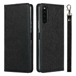 Flip Cover Sony Xperia 10 II Style Cuir Douceur avec Lanière Flip Cover Sony Xperia 10 II Style Cuir Douceur avec Lanière