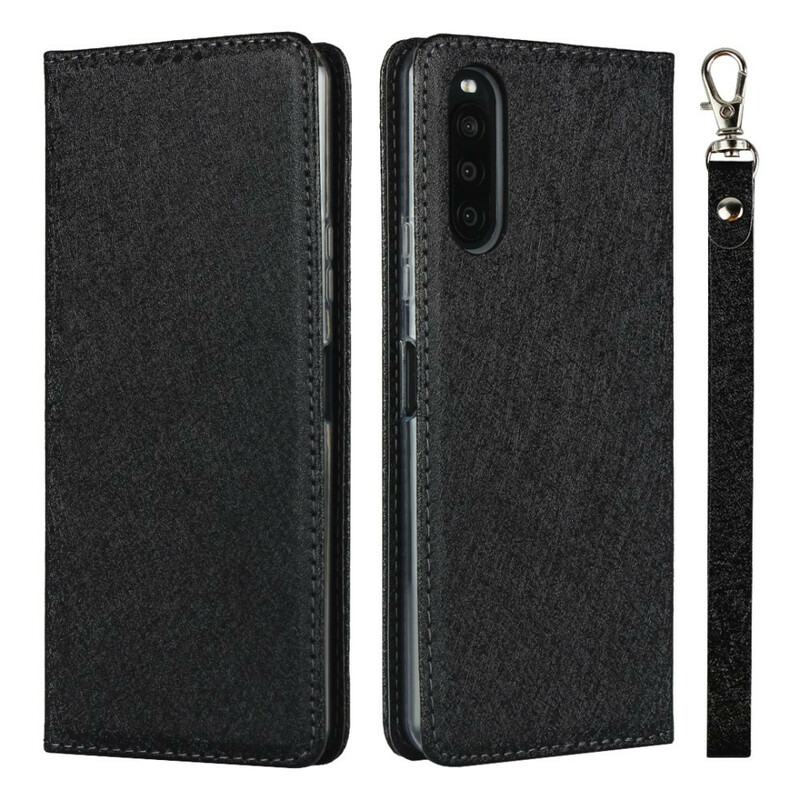 Flip Cover Sony Xperia 10 II Style Cuir Douceur avec Lanière Flip Cover Sony Xperia 10 II Style Cuir Douceur avec Lanière