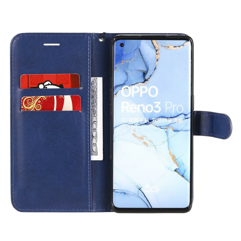 Housse Oppo Find X2 Neo Solid Color Serie à Lanière Housse Oppo Find X2 Neo Solid Color Serie à Lanière