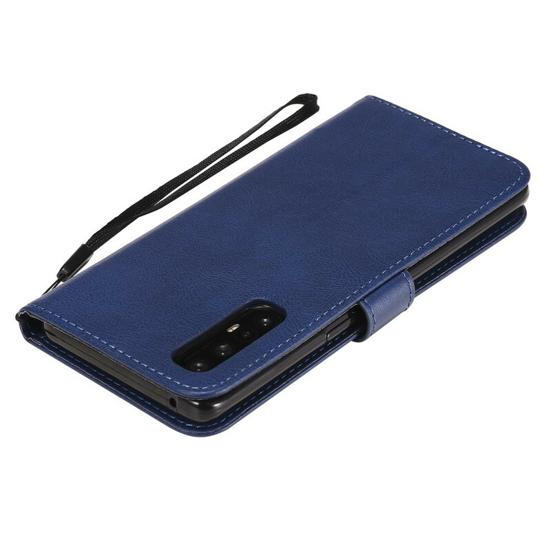 Housse Oppo Find X2 Neo Solid Color Serie à Lanière Housse Oppo Find X2 Neo Solid Color Serie à Lanière