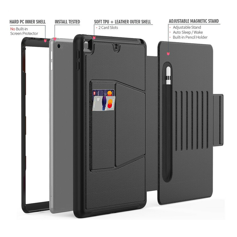 Étui iPad 10.2" (2020) (2019) Multi-Angles et Porte-Stylet Étui iPad 10.2" (2020) (2019) Multi-Angles et Porte-Stylet
