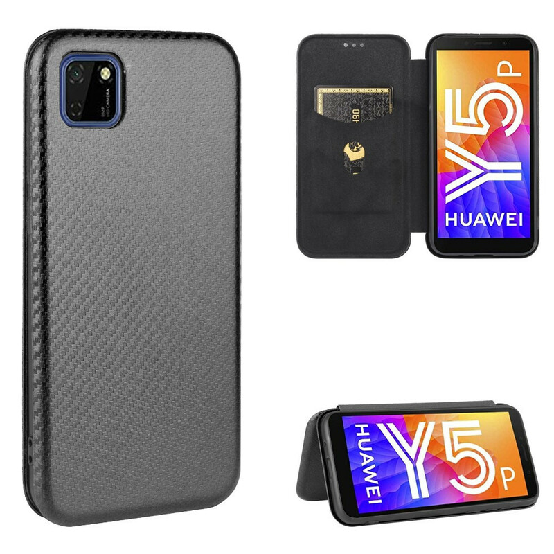 Flip Cover Huawei Y5p Fibre Carbone Flip Cover Huawei Y5p Fibre Carbone