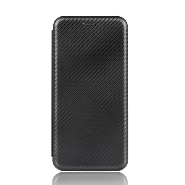 Flip Cover Huawei Y5p Fibre Carbone
