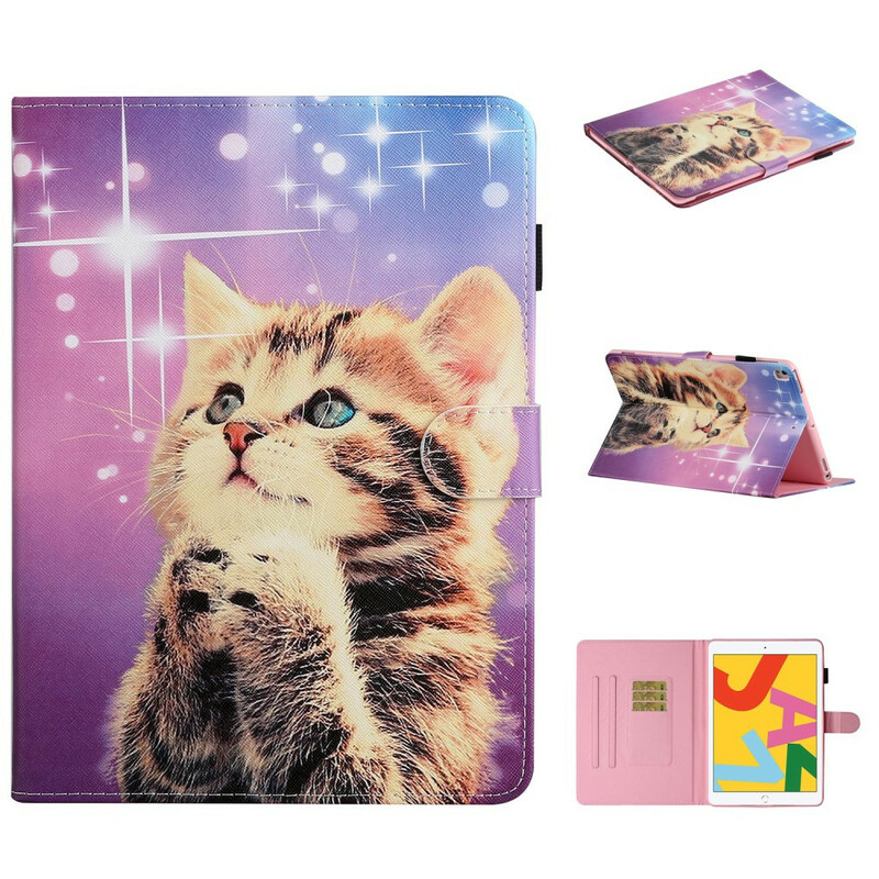 Housse iPad 10.2" (2020) (2019) / Air 10.5" (2019) Chaton Étoiles Housse iPad 10.2" (2020) (2019) / Air 10.5" (2019) Chaton Étoiles