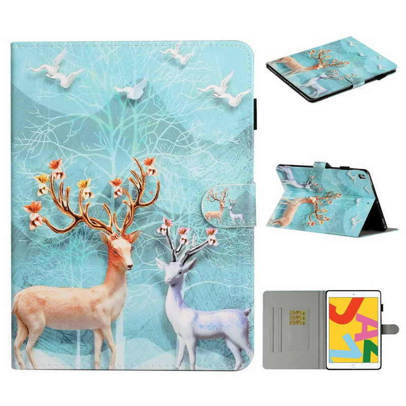 Housse iPad 10.2" (2020) (2019) / Air 10.5" (2019) Cerfs Housse iPad 10.2" (2020) (2019) / Air 10.5" (2019) Cerfs