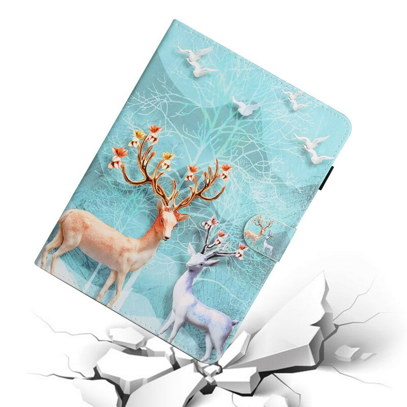 Housse iPad 10.2" (2020) (2019) / Air 10.5" (2019) Cerfs Housse iPad 10.2" (2020) (2019) / Air 10.5" (2019) Cerfs