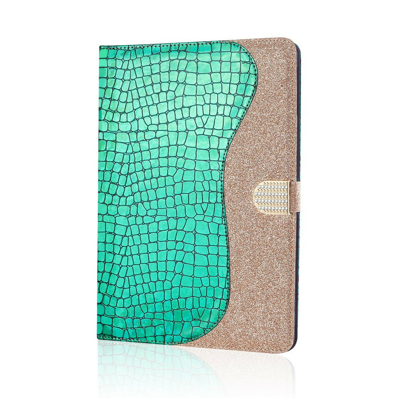 Housse iPad 10.2" (2020) (2019) / Air 10.5" (2019) Croco Paillettes Housse iPad 10.2" (2020) (2019) / Air 10.5" (2019) Croco Paillettes