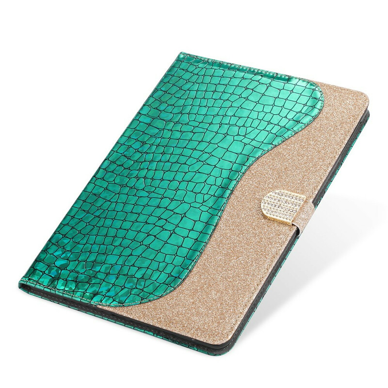 Housse iPad 10.2" (2020) (2019) / Air 10.5" (2019) Croco Paillettes Housse iPad 10.2" (2020) (2019) / Air 10.5" (2019) Croco Paillettes