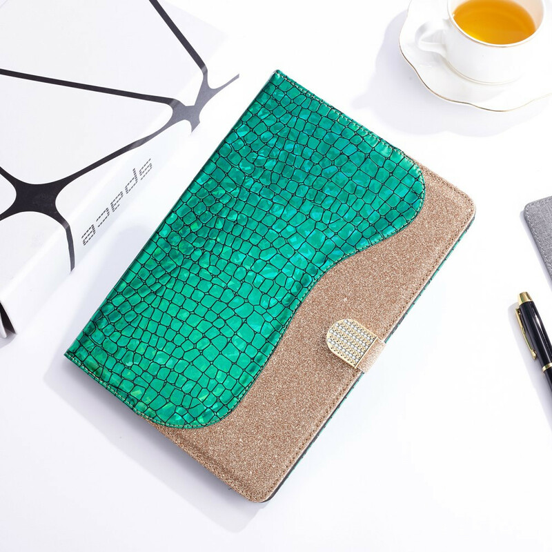 Housse iPad 10.2" (2020) (2019) / Air 10.5" (2019) Croco Paillettes Housse iPad 10.2" (2020) (2019) / Air 10.5" (2019) Croco Paillettes