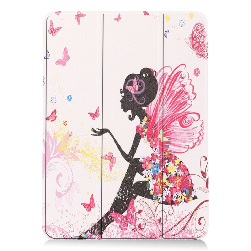 Smart Case iPad 10.5" (2020) Simili Cuir Fée Florale