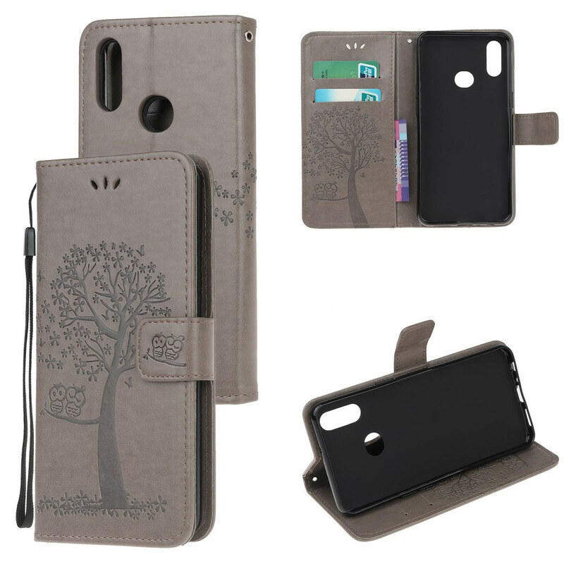 Housse Samsung Galaxy A10s Arbre et Hiboux à Lanière Housse Samsung Galaxy A10s Arbre et Hiboux à Lanière