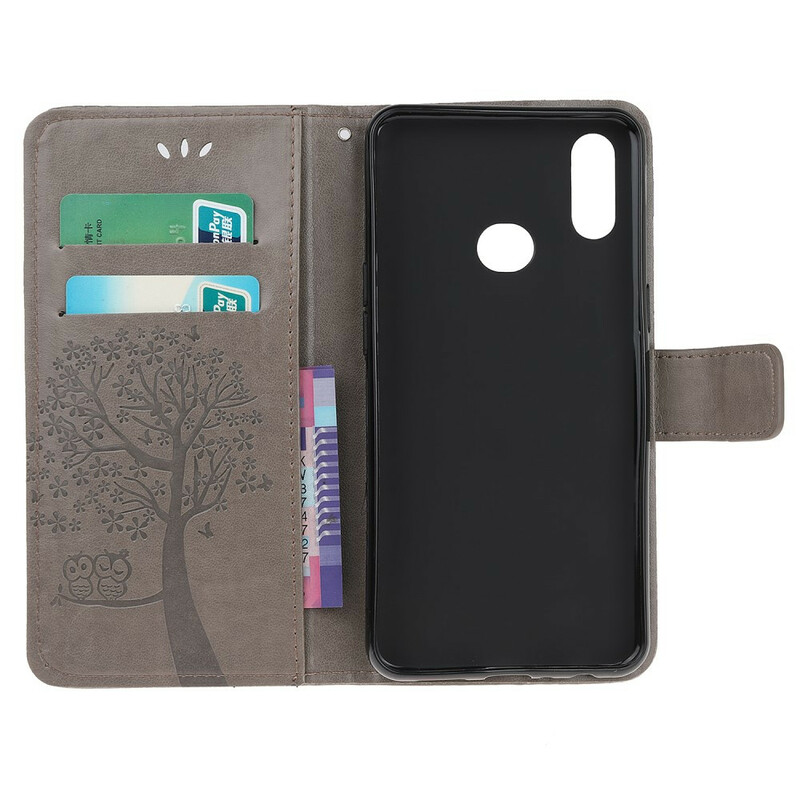 Housse Samsung Galaxy A10s Arbre et Hiboux à Lanière Housse Samsung Galaxy A10s Arbre et Hiboux à Lanière