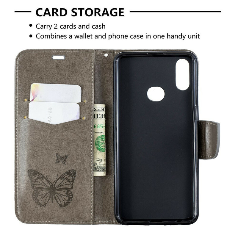 Housse Samsung Galaxy A10s Les Papillons en Vol avec Lanière Housse Samsung Galaxy A10s Les Papillons en Vol avec Lanière
