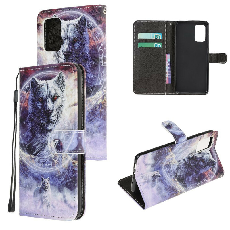 Housse Samsung Galaxy S20 FE Loup en Hiver avec Lanière Housse Samsung Galaxy S20 FE Loup en Hiver avec Lanière