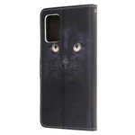 Housse Samsung Galaxy S20 FE Yeux de Chat Noir à Lanière Housse Samsung Galaxy S20 FE Yeux de Chat Noir à Lanière