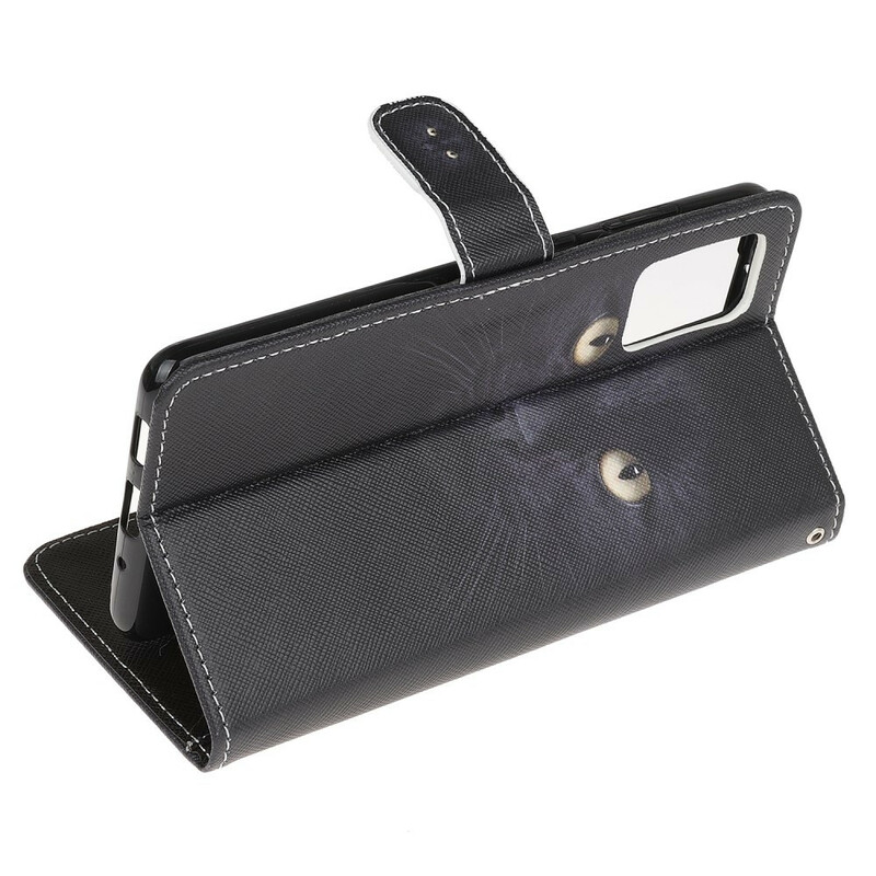 Housse Samsung Galaxy S20 FE Yeux de Chat Noir à Lanière Housse Samsung Galaxy S20 FE Yeux de Chat Noir à Lanière