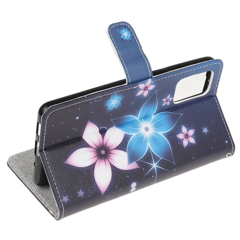 Housse Samsung Galaxy S20 FE Fleurs Lunaires à Lanière