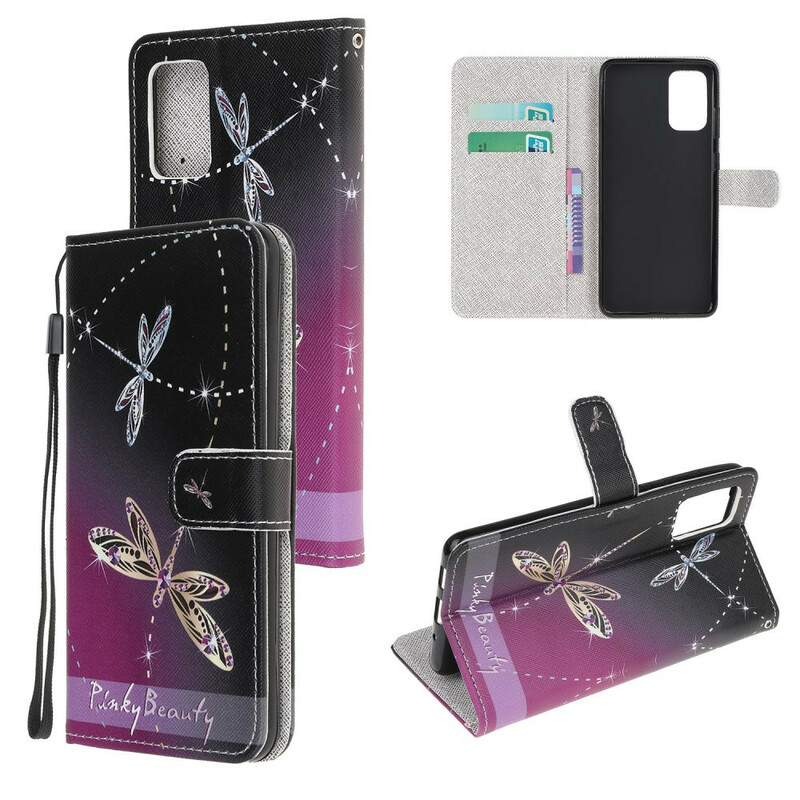 Housse Samsung Galaxy S20 FE Libellules à Lanière Housse Samsung Galaxy S20 FE Libellules à Lanière