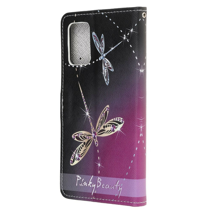 Housse Samsung Galaxy S20 FE Libellules à Lanière Housse Samsung Galaxy S20 FE Libellules à Lanière