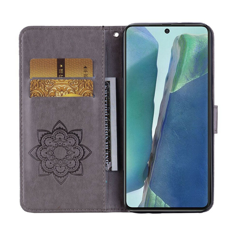 Housse Samsung Galaxy Note 20 Hibou Mandala et Breloque Housse Samsung Galaxy Note 20 Hibou Mandala et Breloque