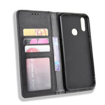 Flip Cover Samsung Galaxy A10s Effet Cuir Vintage Stylisé Flip Cover Samsung Galaxy A10s Effet Cuir Vintage Stylisé