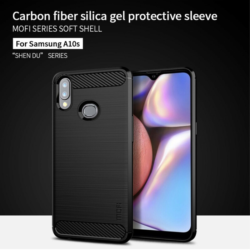 Coque Samsung Galaxy A10s Fibre Carbone Brossée MOFI