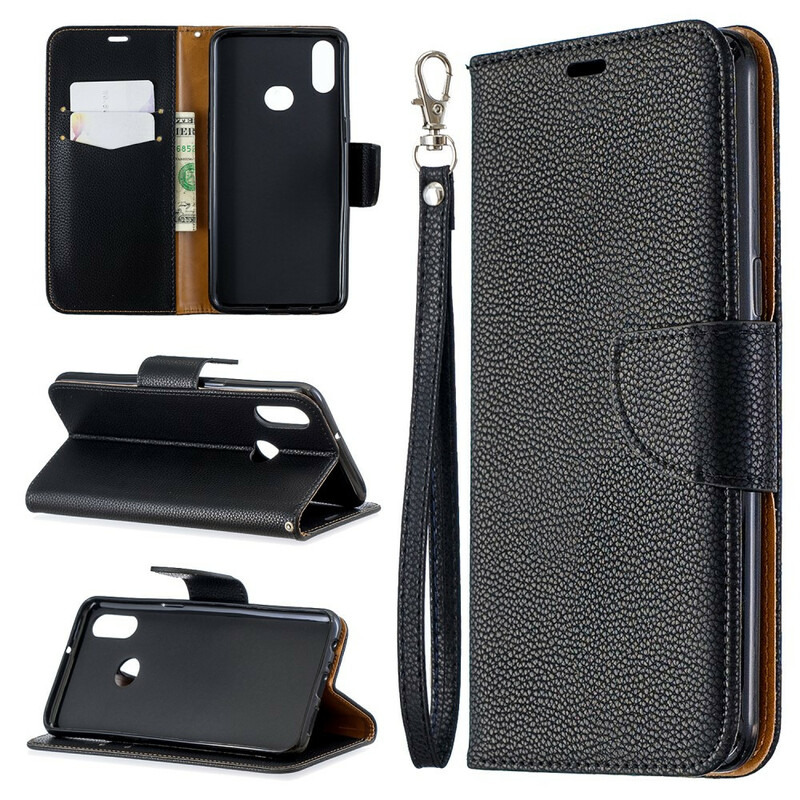 Housse Samsung Galaxy A10s Litchi Rabat Oblique Housse Samsung Galaxy A10s Litchi Rabat Oblique