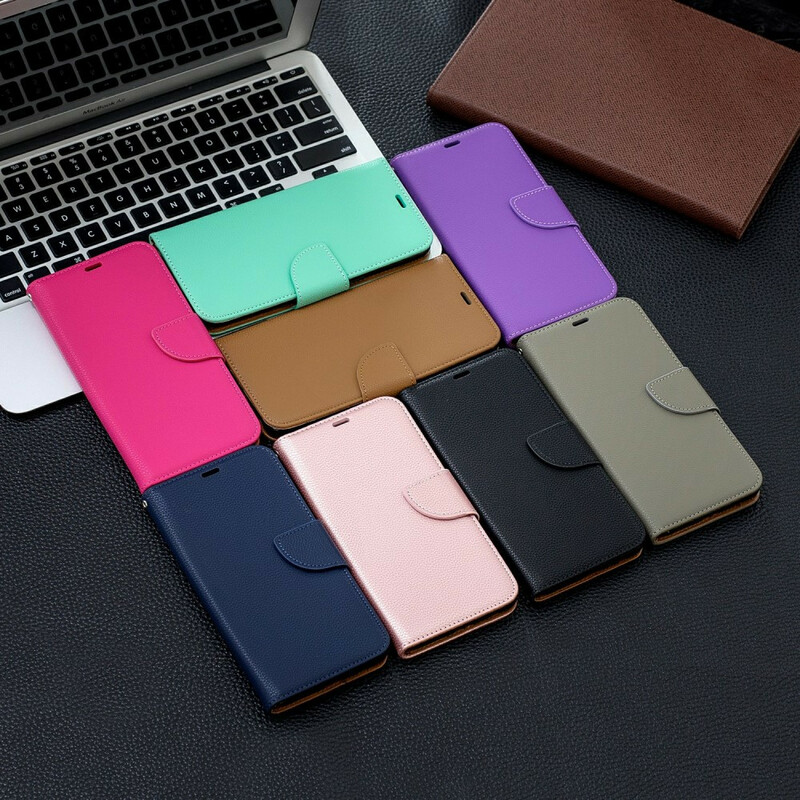 Housse Samsung Galaxy A10s Litchi Rabat Oblique Housse Samsung Galaxy A10s Litchi Rabat Oblique