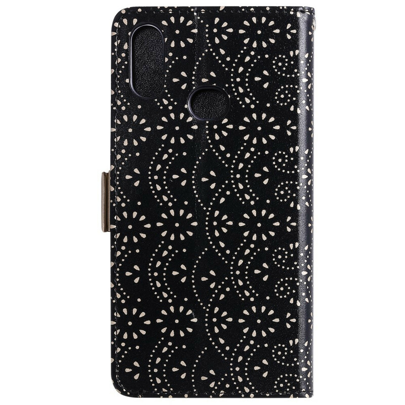 Housse Samsung Galaxy A10s Dentelle Porte-Monnaie à Lanière Housse Samsung Galaxy A10s Dentelle Porte-Monnaie à Lanière