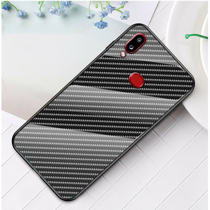 Coque Samsung Galaxy A10s Verre Trempé Fibre Carbone Coque Samsung Galaxy A10s Verre Trempé Fibre Carbone