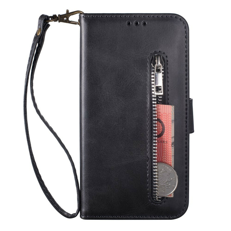 Housse Samsung Galaxy A10s Porte-monnaie avec Lanière Housse Samsung Galaxy A10s Porte-monnaie avec Lanière