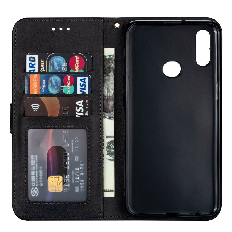 Housse Samsung Galaxy A10s Porte-monnaie avec Lanière Housse Samsung Galaxy A10s Porte-monnaie avec Lanière