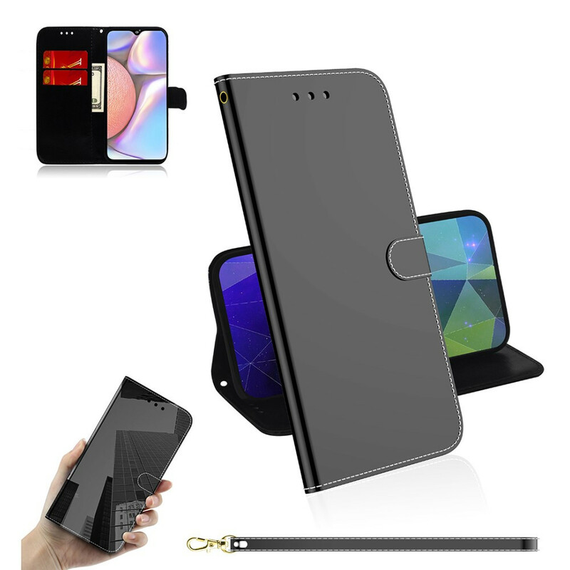 Housse Samsung Galaxy A10s Simili Cuir Couverture Miroir Housse Samsung Galaxy A10s Simili Cuir Couverture Miroir