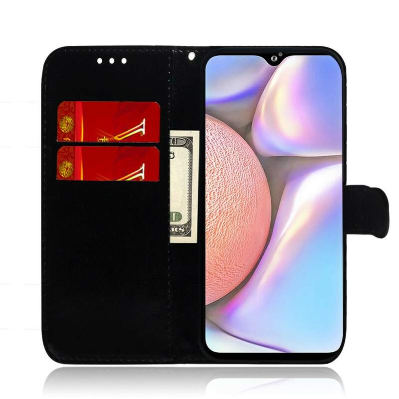 Housse Samsung Galaxy A10s Simili Cuir Couverture Miroir