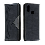 Flip Cover Samsung Galaxy A10s Style Cuir Vague Flip Cover Samsung Galaxy A10s Style Cuir Vague