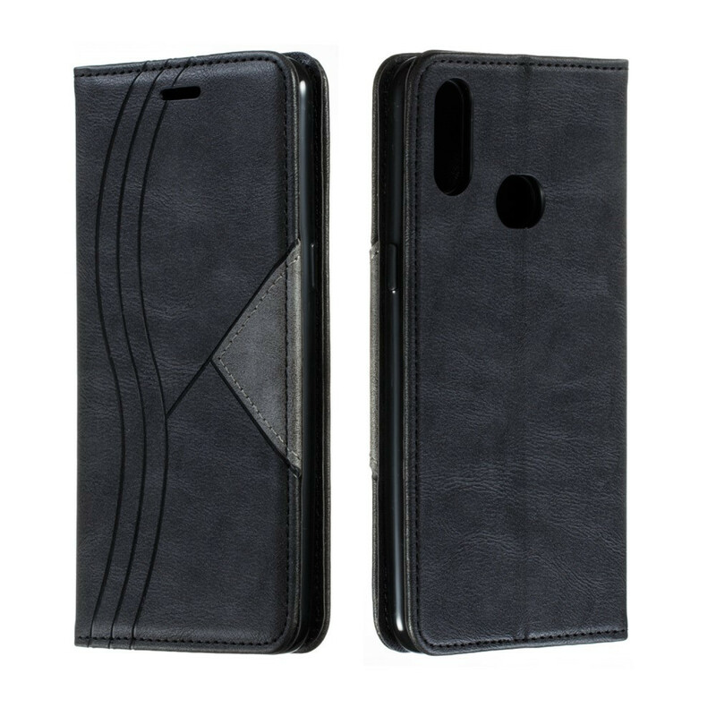 Flip Cover Samsung Galaxy A10s Style Cuir Vague Flip Cover Samsung Galaxy A10s Style Cuir Vague