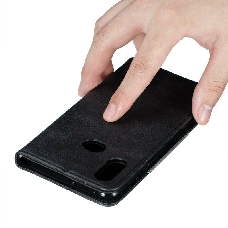 Flip Cover Samsung Galaxy A10s Style Cuir Vague Flip Cover Samsung Galaxy A10s Style Cuir Vague