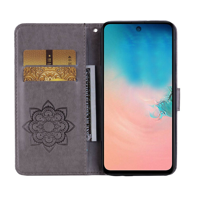 Housse Samsung Galaxy A31 Hibou Mandala et Breloque