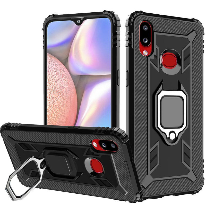 Coque Samsung Galaxy A10s Ring et Fibre Carbone Coque Samsung Galaxy A10s Ring et Fibre Carbone