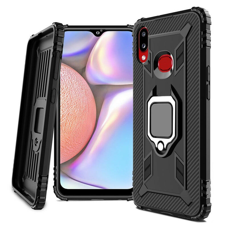Coque Samsung Galaxy A10s Ring et Fibre Carbone Coque Samsung Galaxy A10s Ring et Fibre Carbone