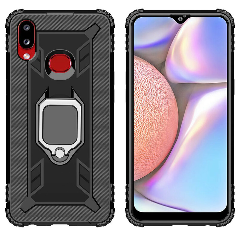 Coque Samsung Galaxy A10s Ring et Fibre Carbone Coque Samsung Galaxy A10s Ring et Fibre Carbone